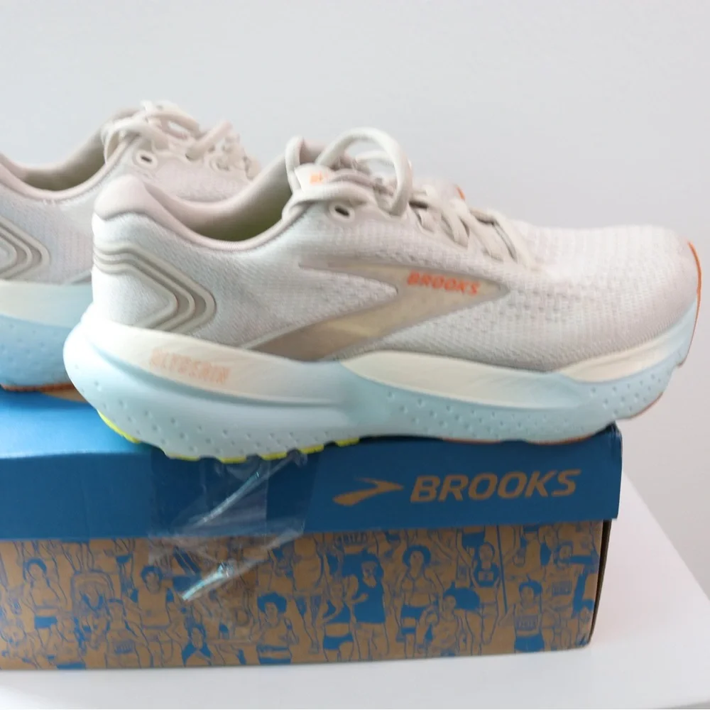 Brooks Women's Sneakers in Cream and Orange - Picture 6 of 16